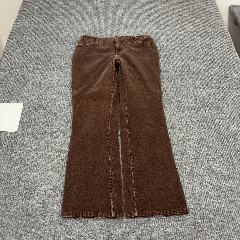 St. John's Bay Pants Womens 8P Brown Cotton Corduroy Stretch Bootcut Casual